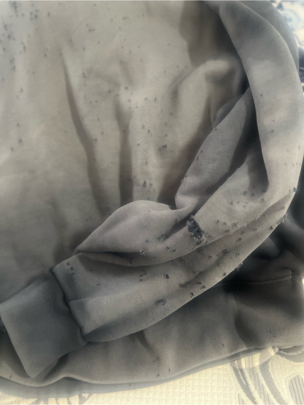 AMIRI distressed gray crewneck sweatshirt